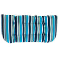 Blue Stripe Wicker Loveseat Cushion D6530
