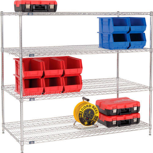 Chrome Wire Shelving Starter 60x22W x 30x22D x 63x22H Z481