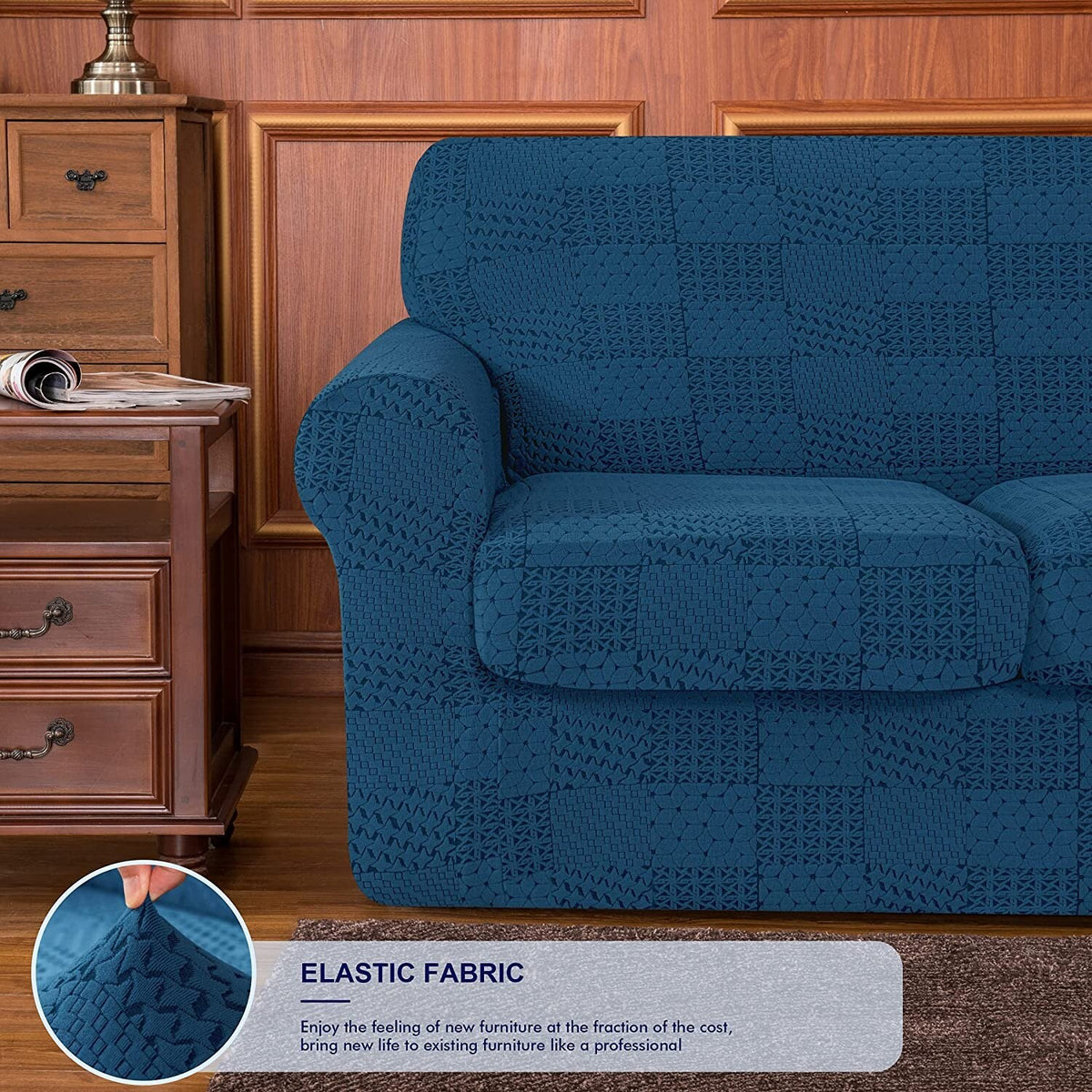 Green Patchwork Pattern Sofa Cover T8961