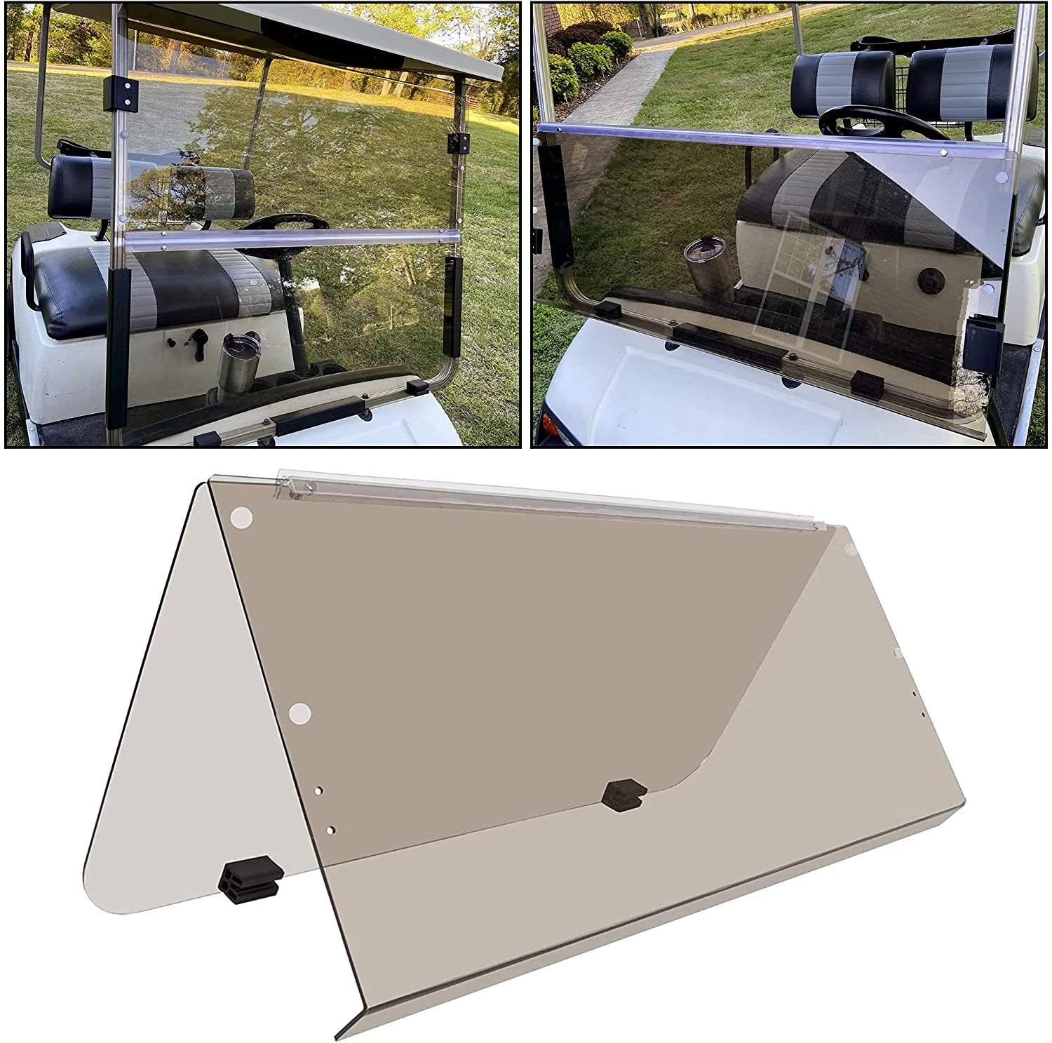 Tinted Folding Windshield for Yamaha Golf Cart U720