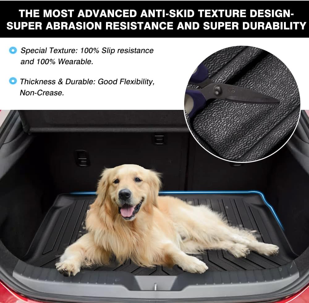 Custom Fit Cargo Liner Trunk Mat for Mazda 3 Hatchback, All Weather, Pack of 2 I55839