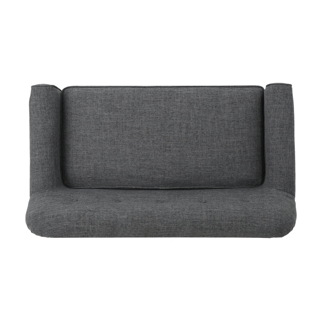 Gray Fabric Button Tufted Loveseat Z171590