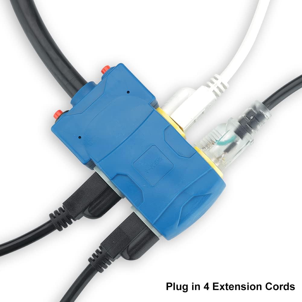25 Feet 30 Amp 10 Gauge 4 Prong Generator Extension Cord 125/250V 7500W Pack of 2 E807