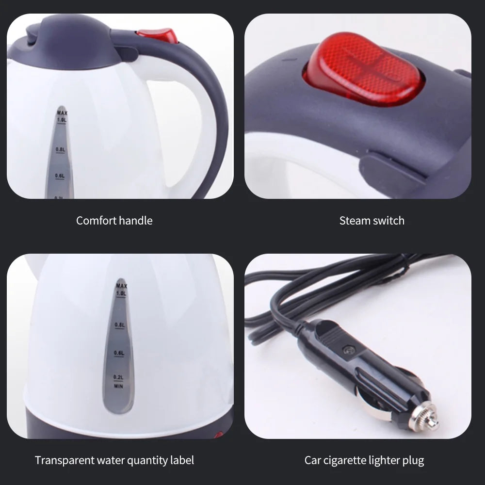 1000mL 24V 250W Portable Car Electric Kettle W5106