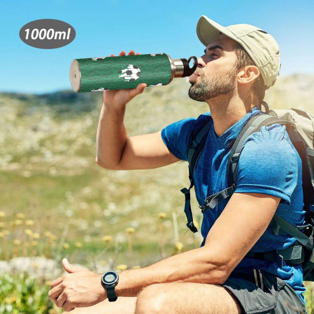Green Stainless Steel Insulated Water Bottle with Straw Lid Z963