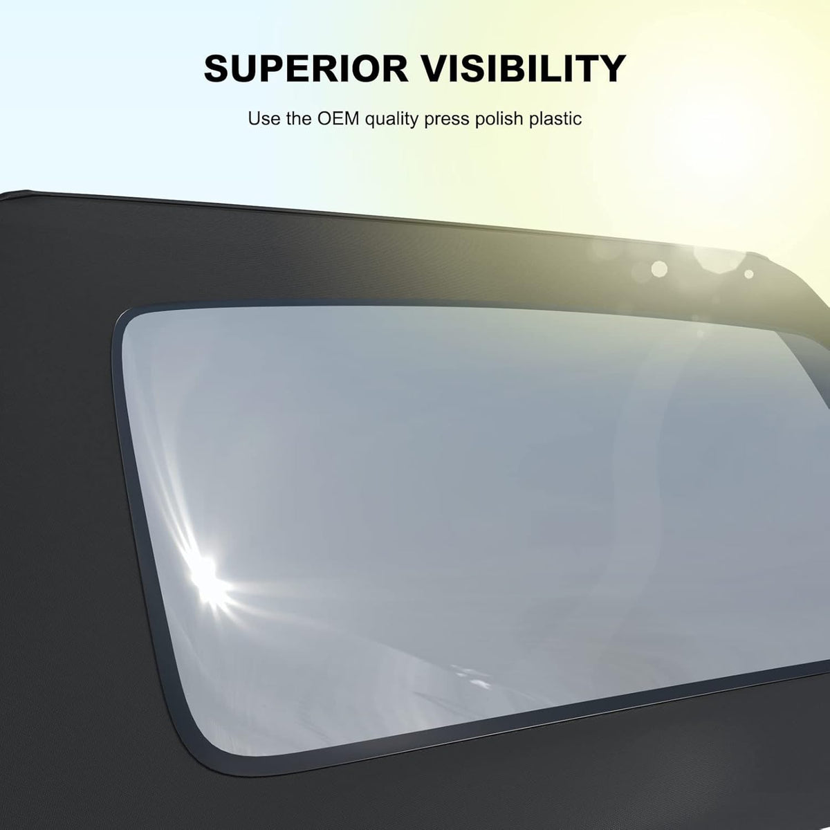 Black Convertible Soft Top with Plastic Window N5987