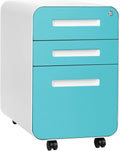 3-Drawer Mobile File Cabinet, Dark Grey V152