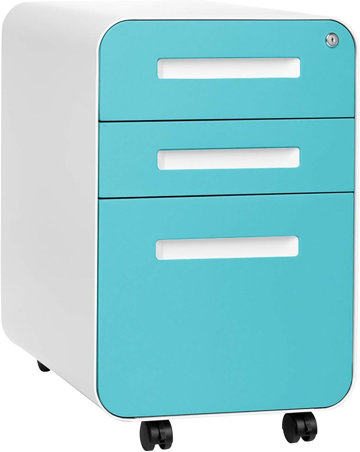 3-Drawer Mobile File Cabinet, Dark Grey V152
