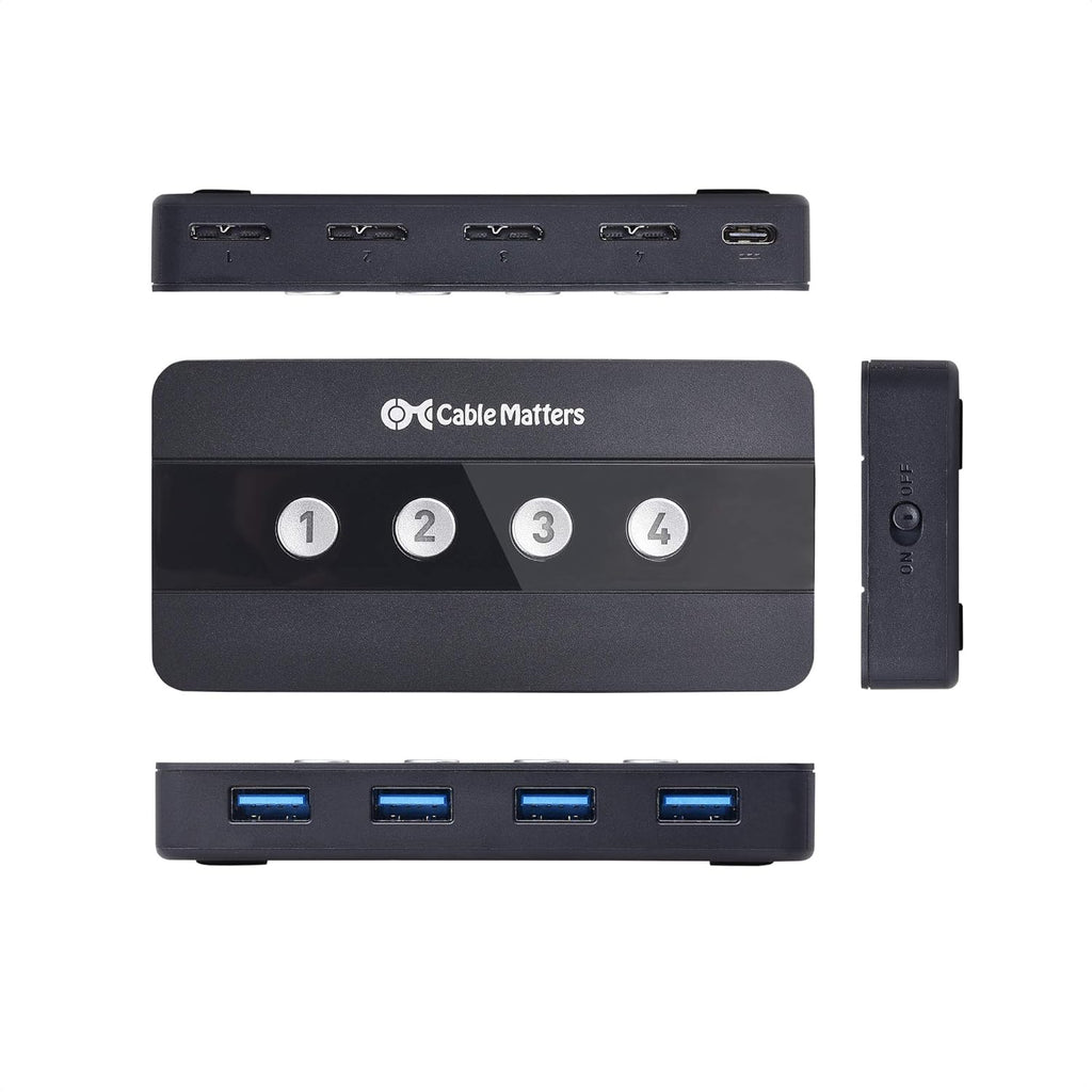 4 Port USB 3.0 Switch Hub with USB-C Adapter W5321