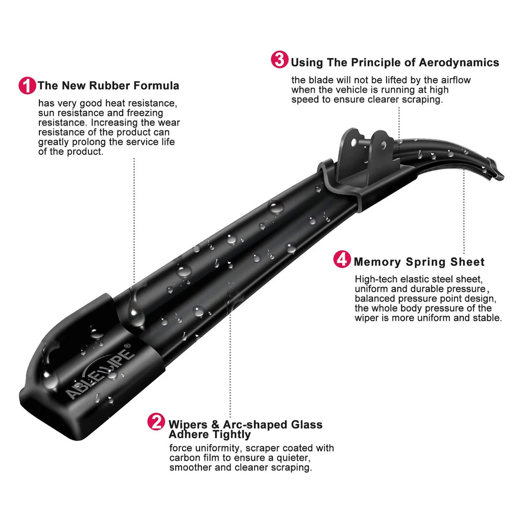 22" + 21" Windshield Wiper Blades Set of 2 Y1688