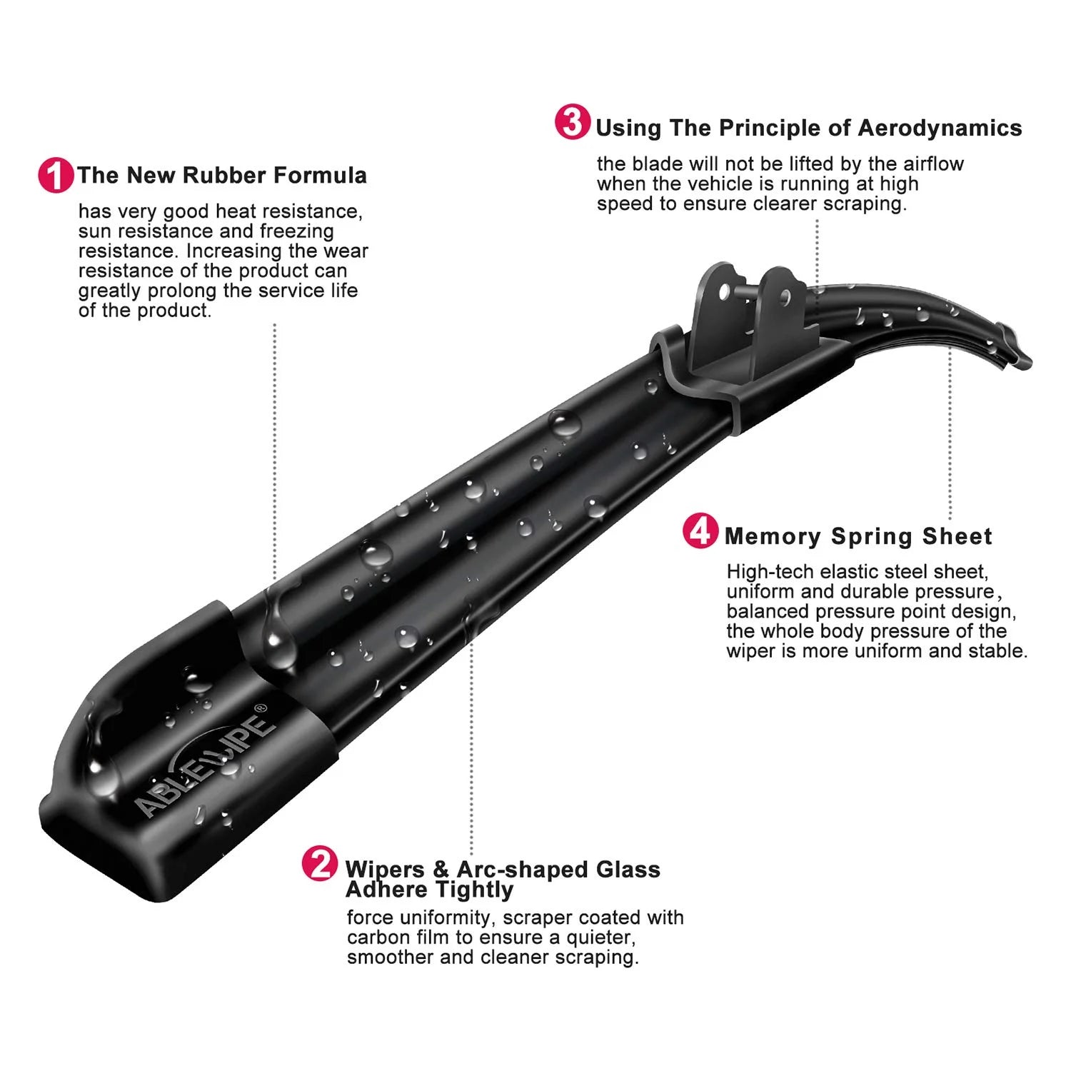 22" + 21" Windshield Wiper Blades Set of 2 Y1688