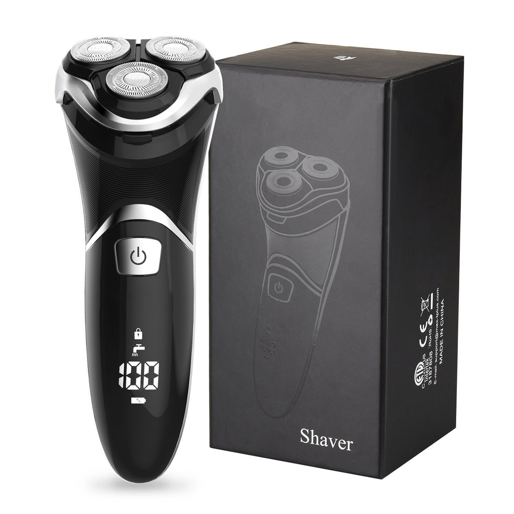 Electric Shaver Razor with Pop Up Trimmer and LED Display, IPX7 Waterproof B167