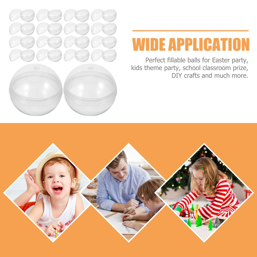 500 pcs Clear Plastic Fillable Balls S306