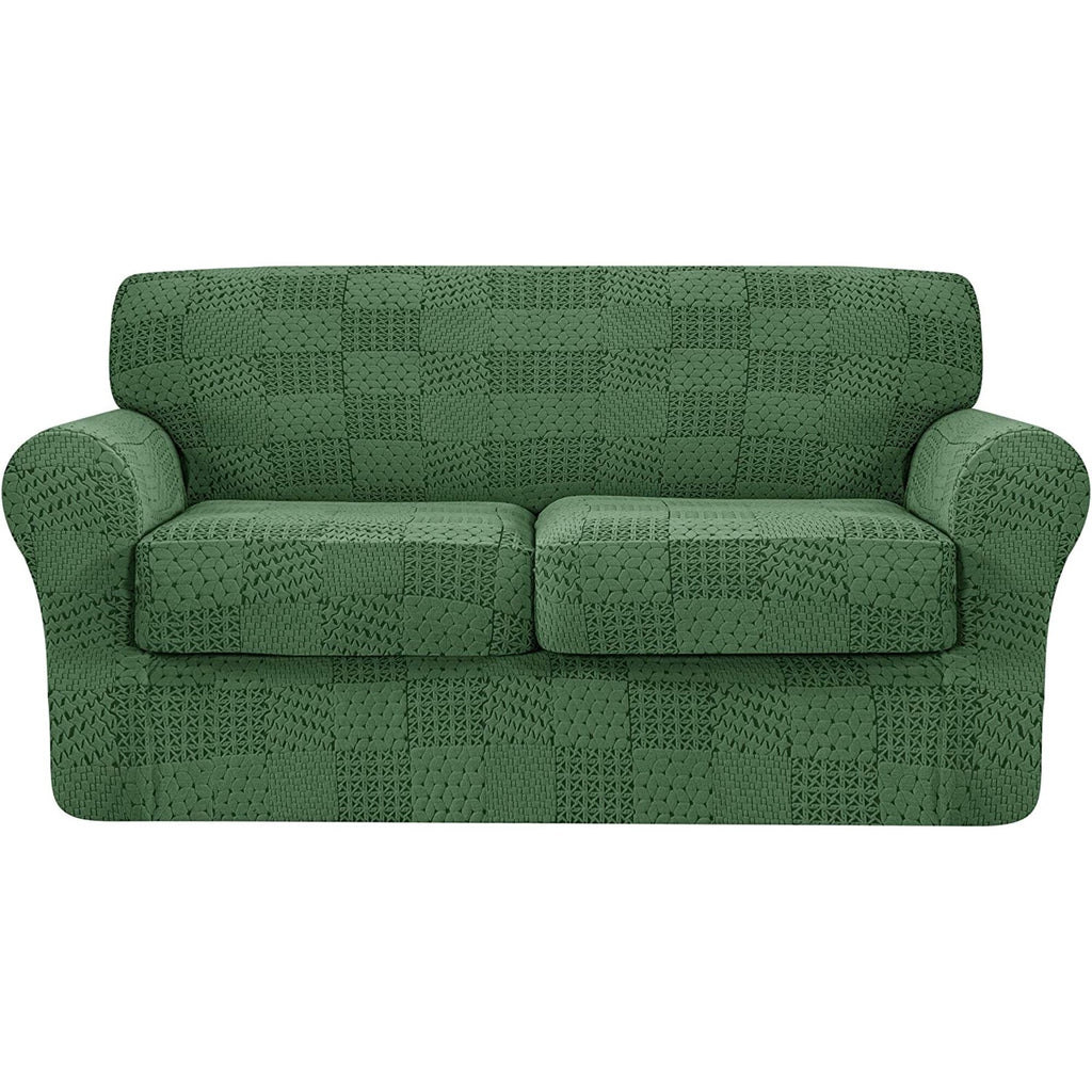 Green Patchwork Pattern Sofa Cover T8961