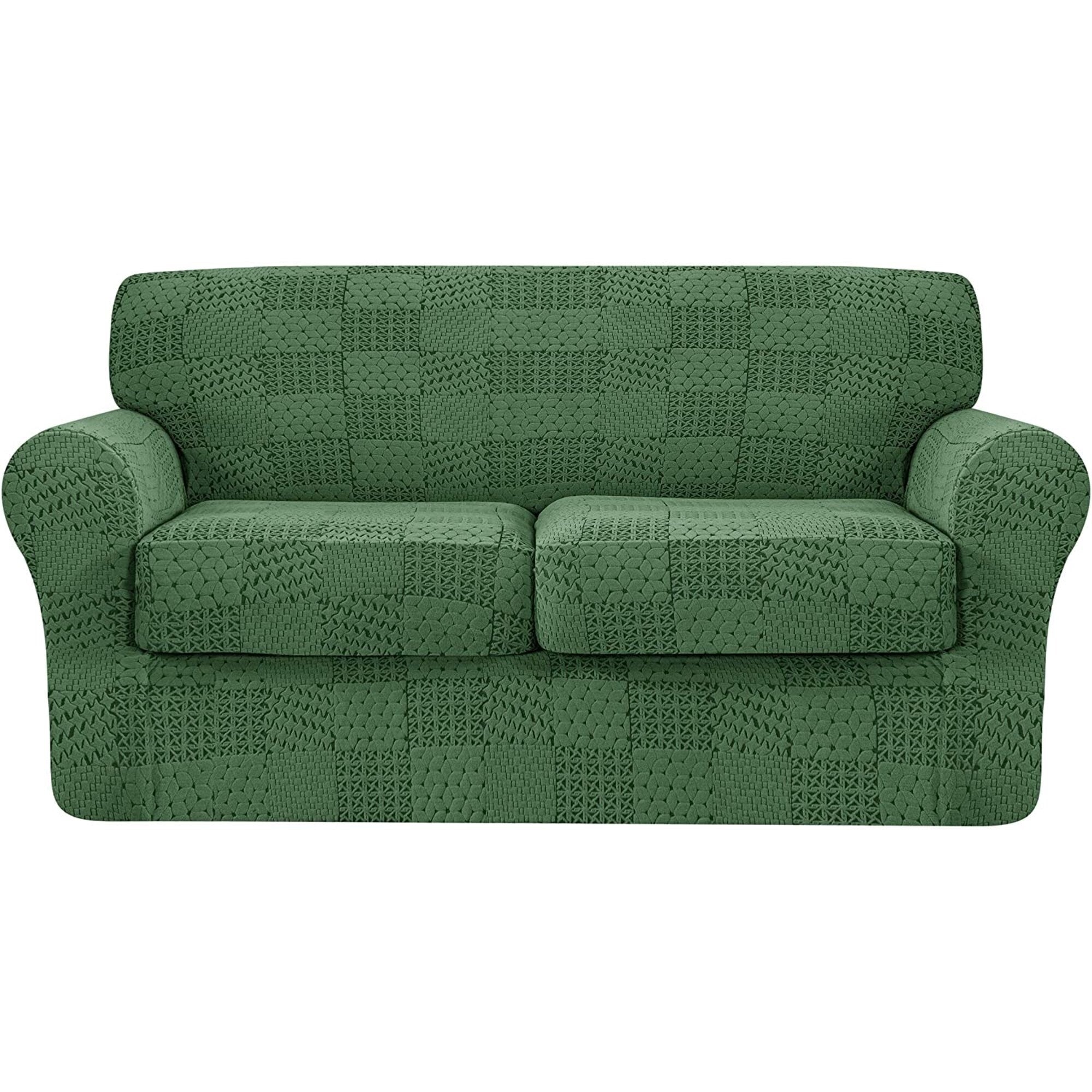 Green Patchwork Pattern Sofa Cover T8961