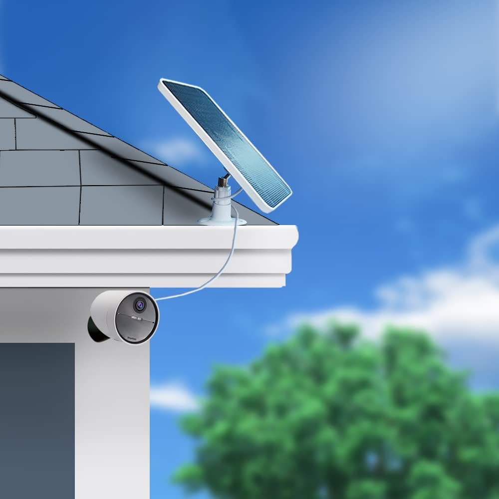 Solar Panel for Outdoor Security Camera with 13 FT Cable and Adjustable Wall Mount (2 Pack) D4519