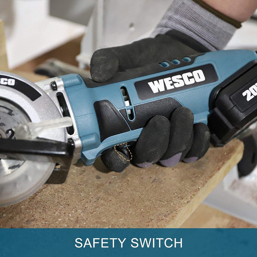Cordless Mini Circular Saw with 2.0Ah Battery and Fast Charger D72604