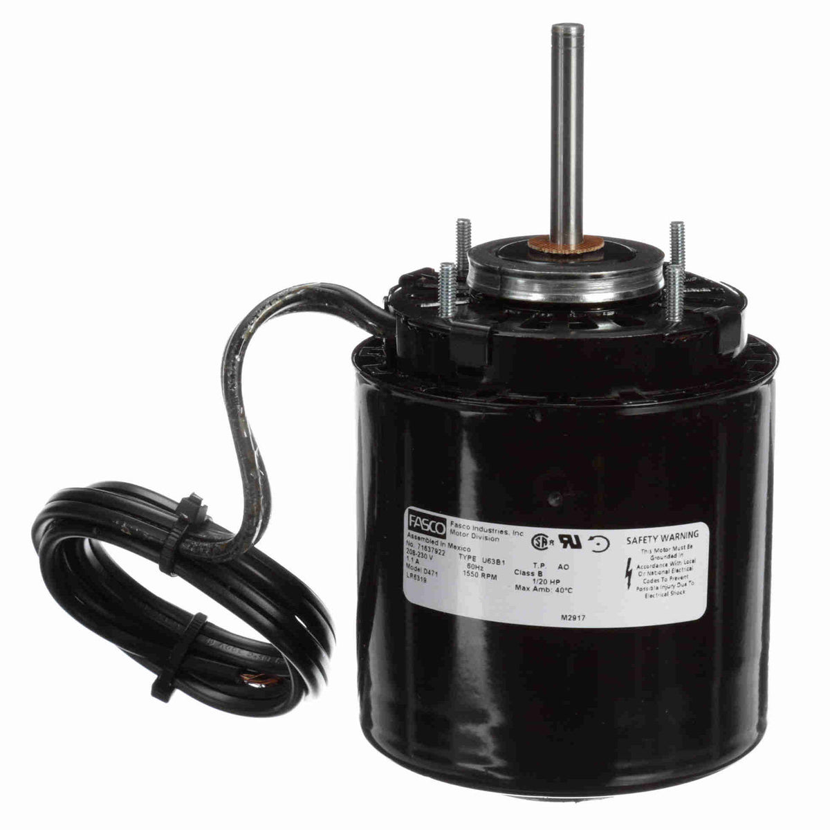 HVAC Motor, 1/20 Hp, 1550 rpm M96847