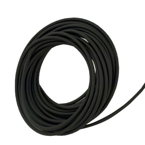 Black Opaque Latex Rubber Tubing, 1 inch Inner Diameter, 15 ft F881