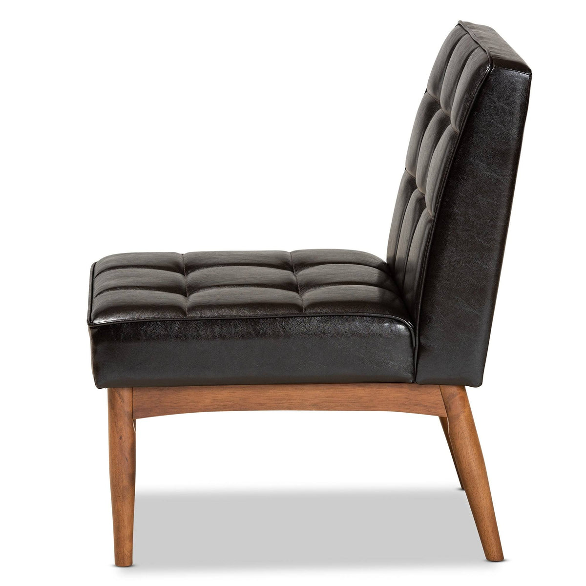 Dark Brown Mid-Century Modern Dining Chair B965