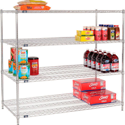 Chrome Wire Shelving Starter 60x22W x 30x22D x 63x22H Z481