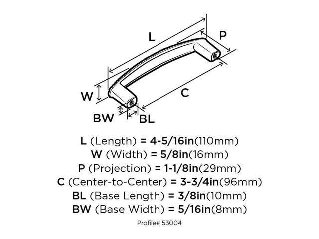 Satin Nickel Cabinet Pull - 25 Pack V3783