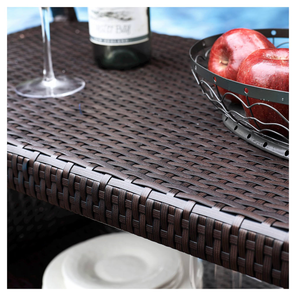 Brown Wicker Bar Cart P76387