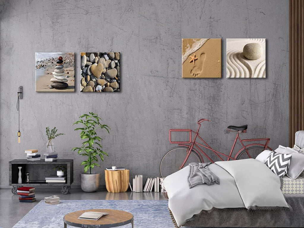 4 Piece Beach Canvas Prints Wall Art Y8248