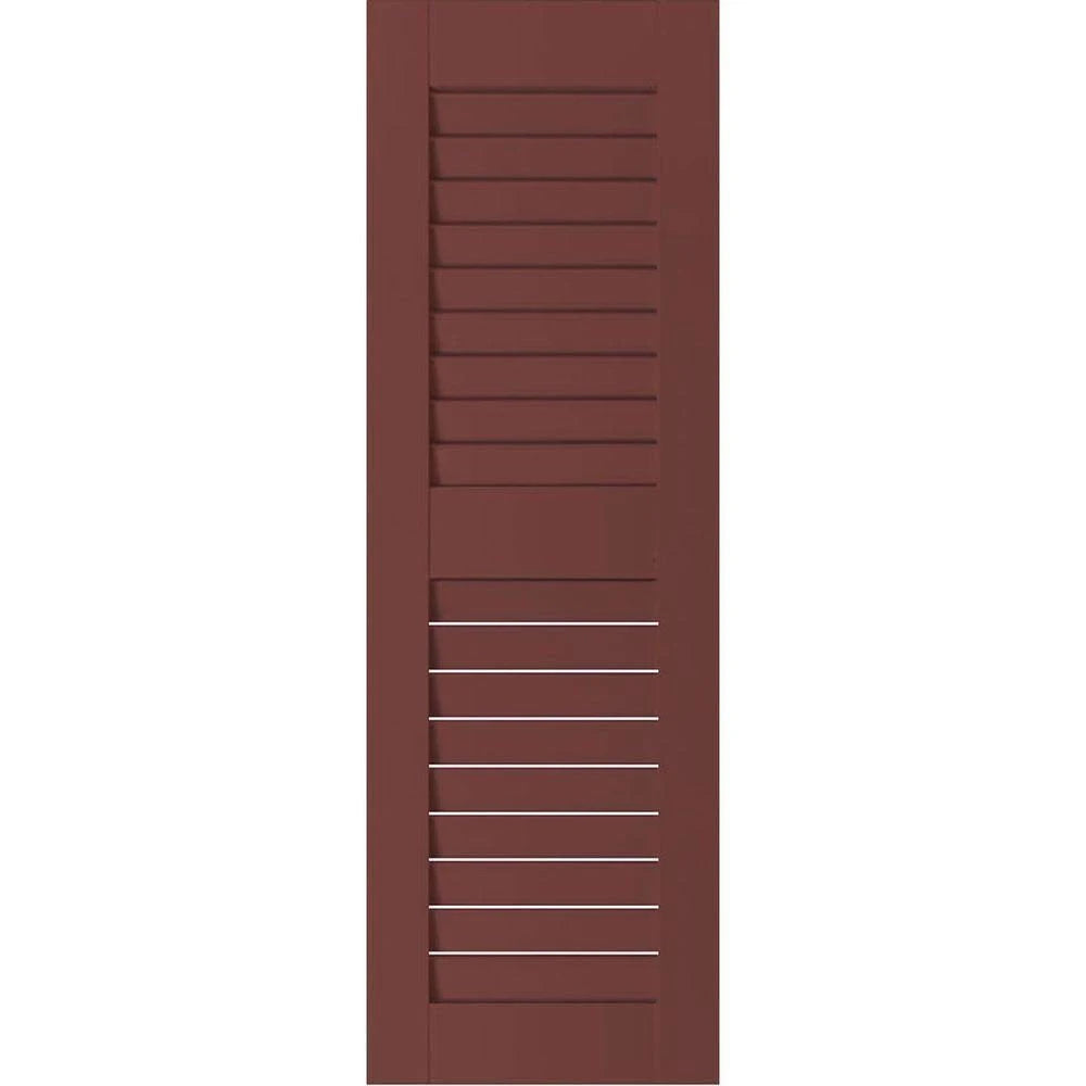 18 in. x 48 in. Louvered Shutters Pair S31464