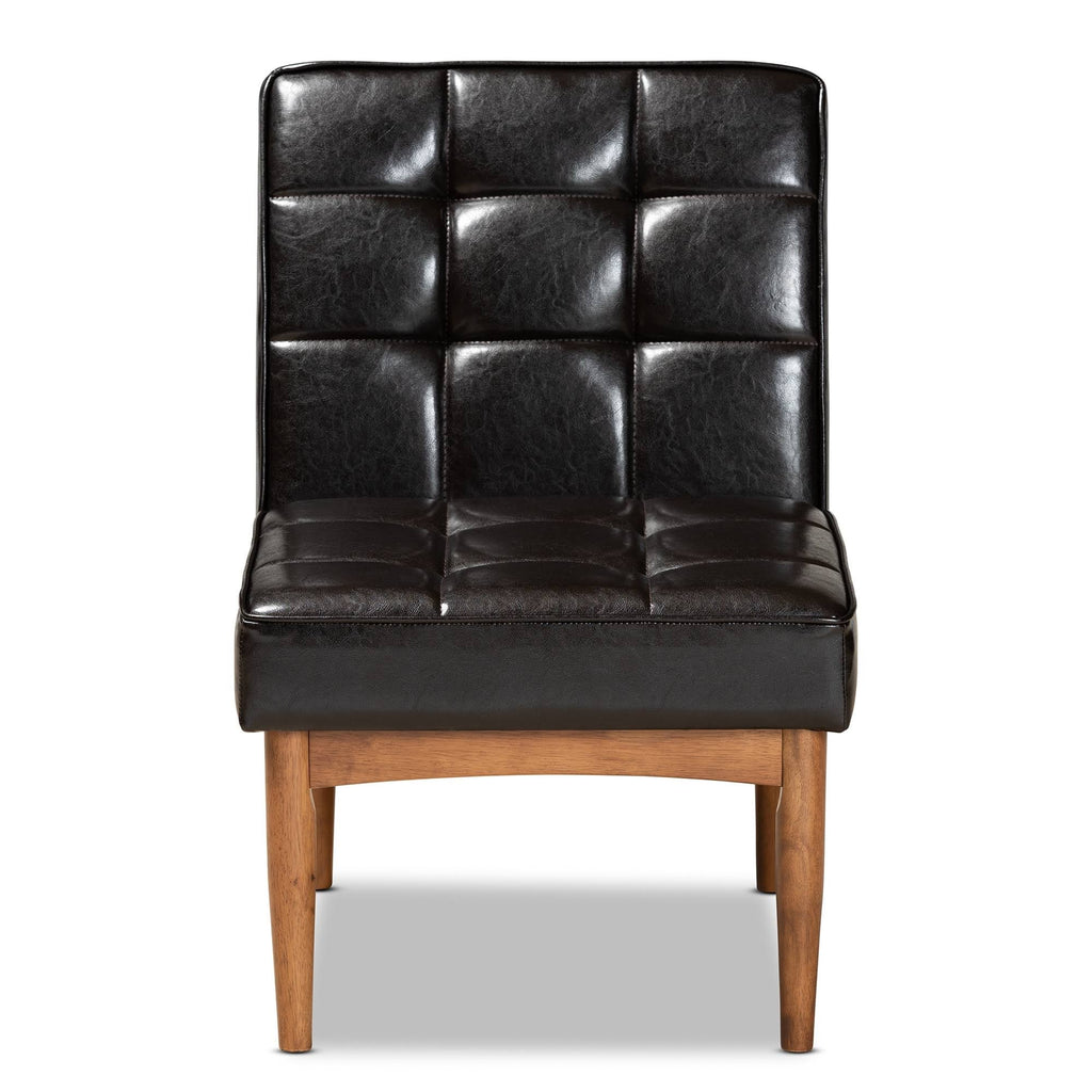 Dark Brown Mid-Century Modern Dining Chair B965