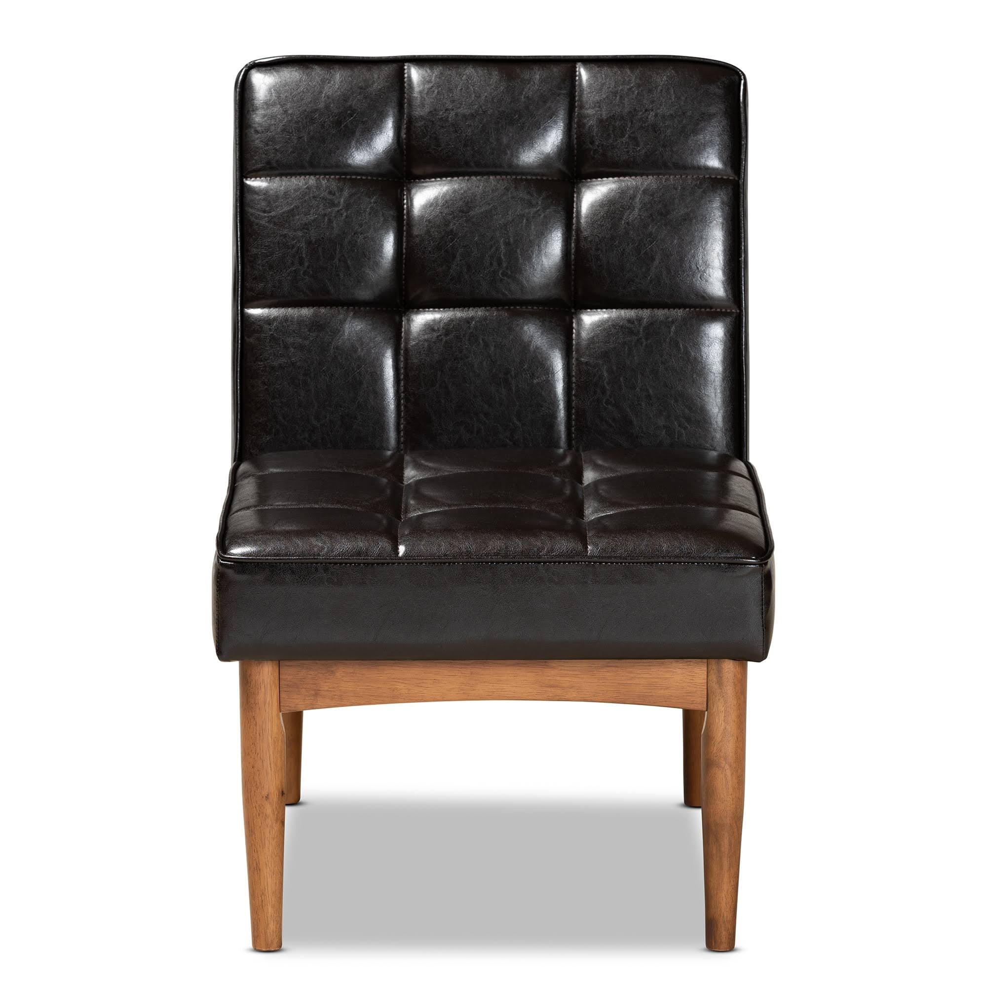Dark Brown Mid-Century Modern Dining Chair B965