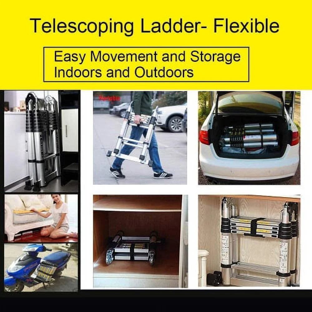 12.5FT Aluminum Telescoping Ladder I5766