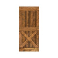 Walnut Stained Solid Knotty Pine Wood Interior Sliding Barn Door Slab H31866