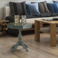 Blue Solid Wood Octagon Side Table R298892