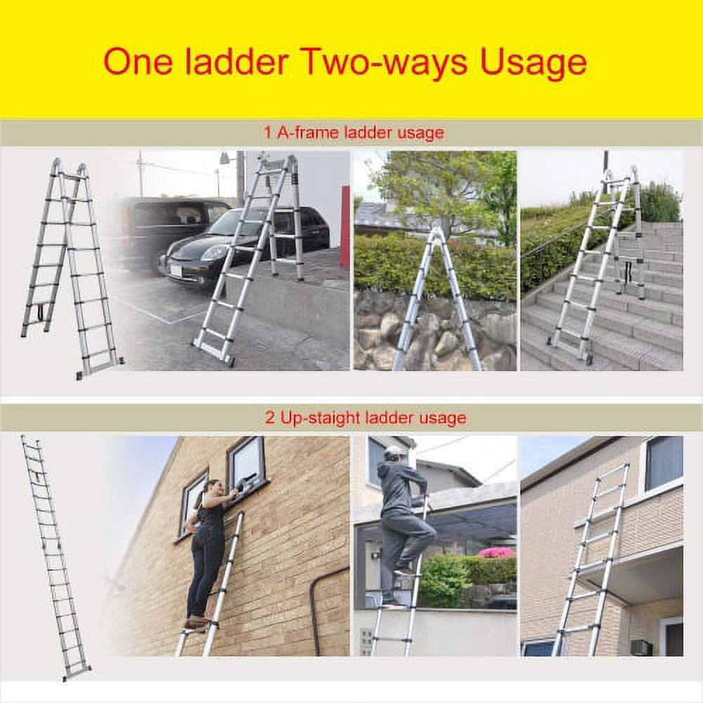 12.5FT Aluminum Telescoping Ladder I5766