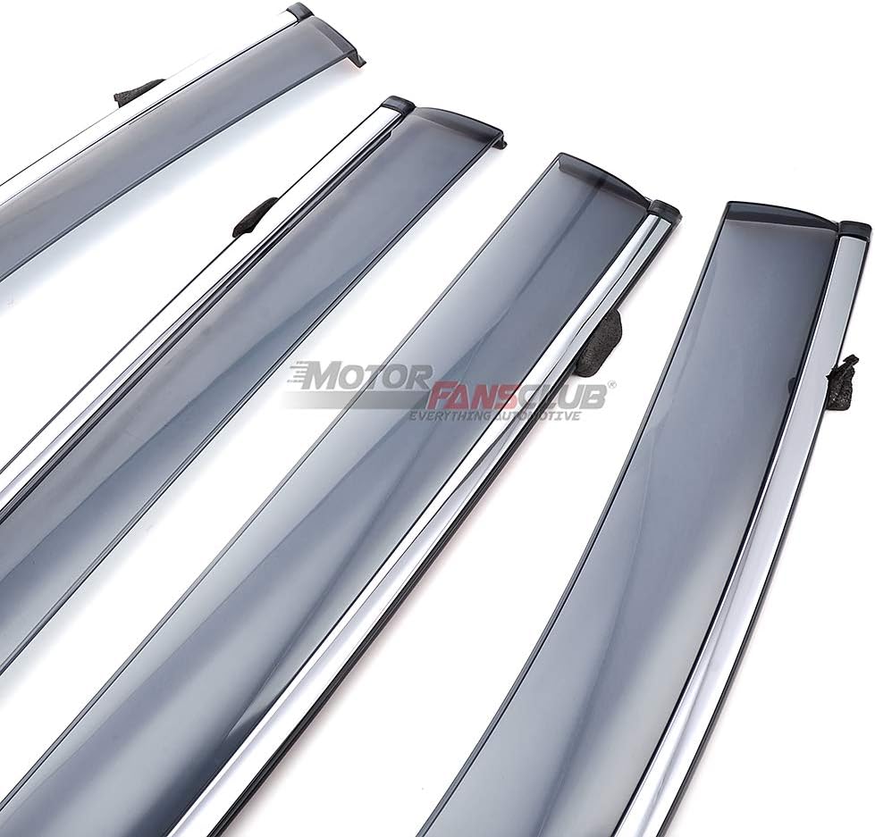 4pcs Smoke Tint PVC Window Visor Rain Guard for Acura MDX 2014-2017 O5095