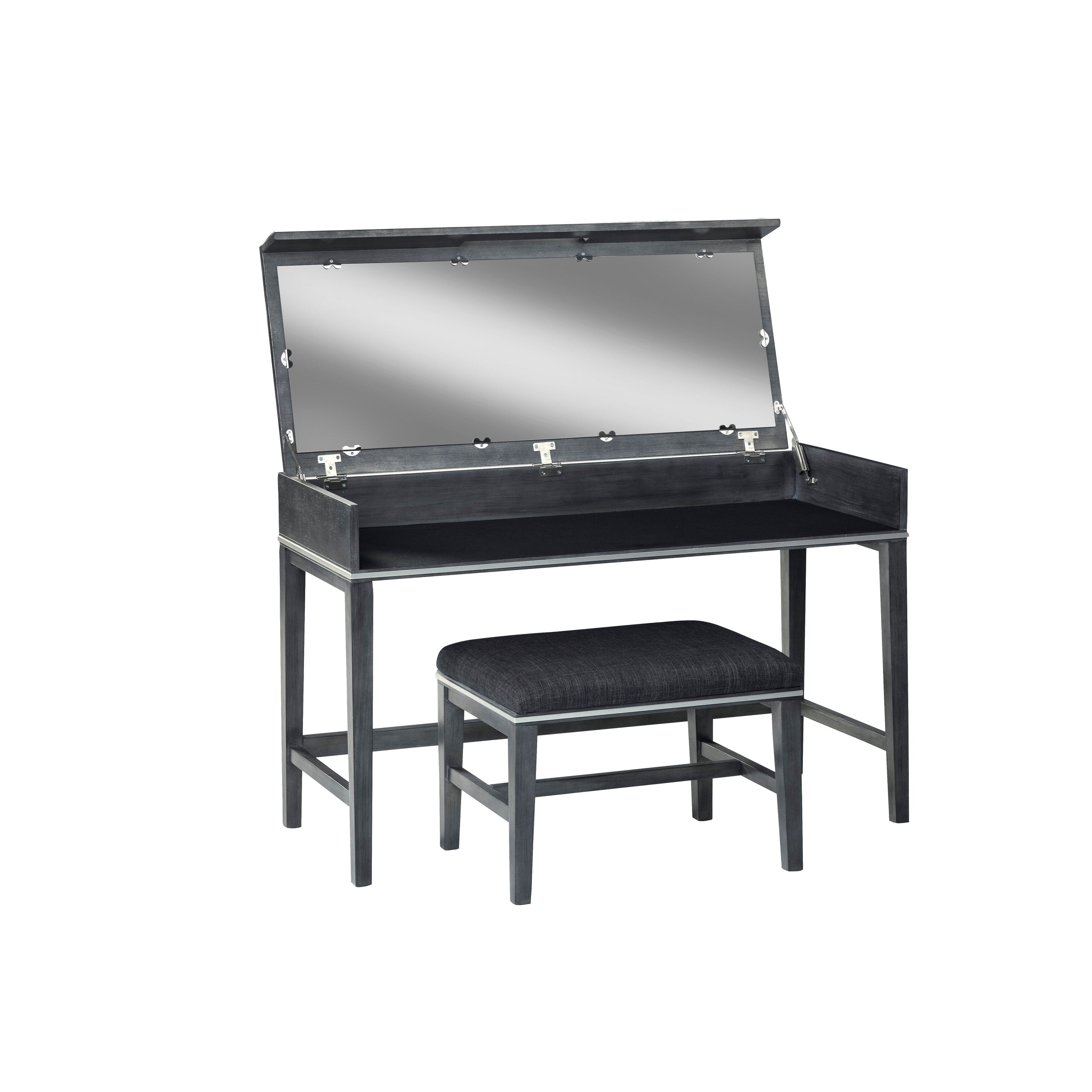 Slate Gray Vanity and Stool I3752
