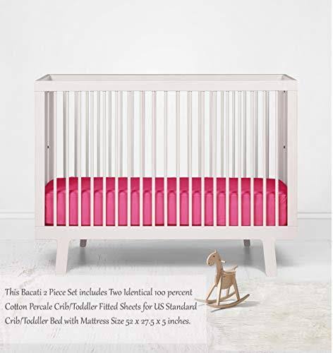 Pink Fuschia Crib Fitted Sheet R4294