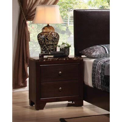 2 Drawer Nightstand in Cappuccino S230