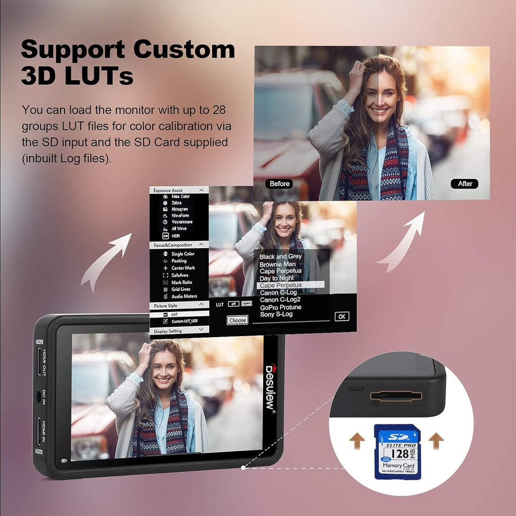 5.5 inch Touch Screen Camera Field Monitor with 4K Input/Output P5112