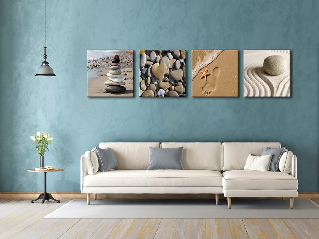 4 Piece Beach Canvas Prints Wall Art Y8248