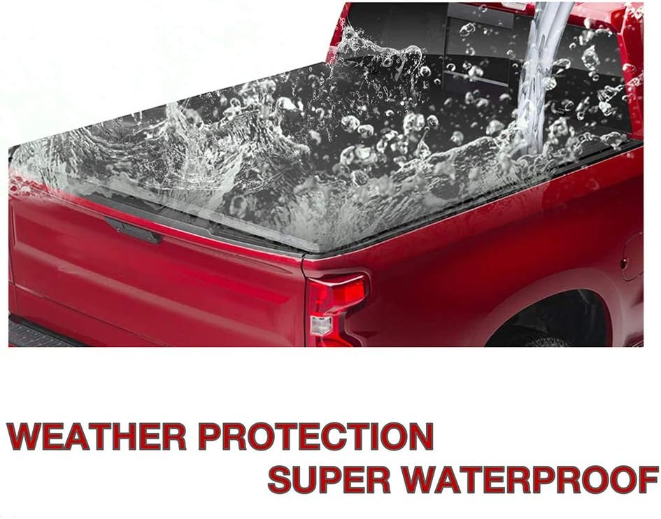 5'5" Hard Fiberglass Quad Fold Truck Bed Tonneau Cover Z84590