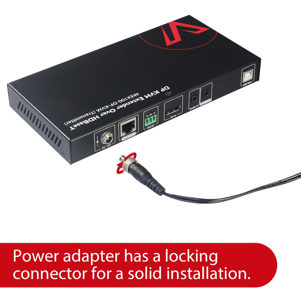 HDMI USB Extender KVM, 100m 4K 60Hz Over Cat5e/6a, 4 Ports USB2.0, RS232, POE U5353