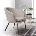 Beige Polyester Barrel Chair D527