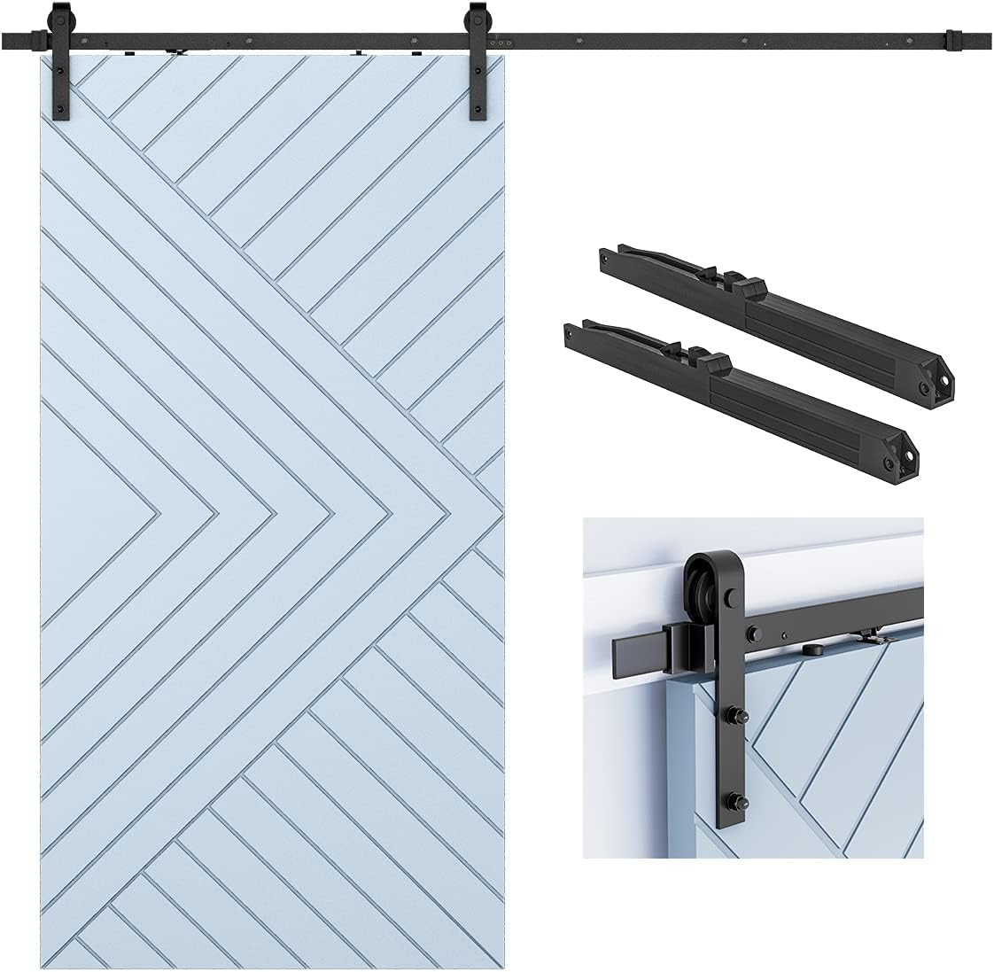 9FT Barn Door Soft Close Hardware Kit N17169