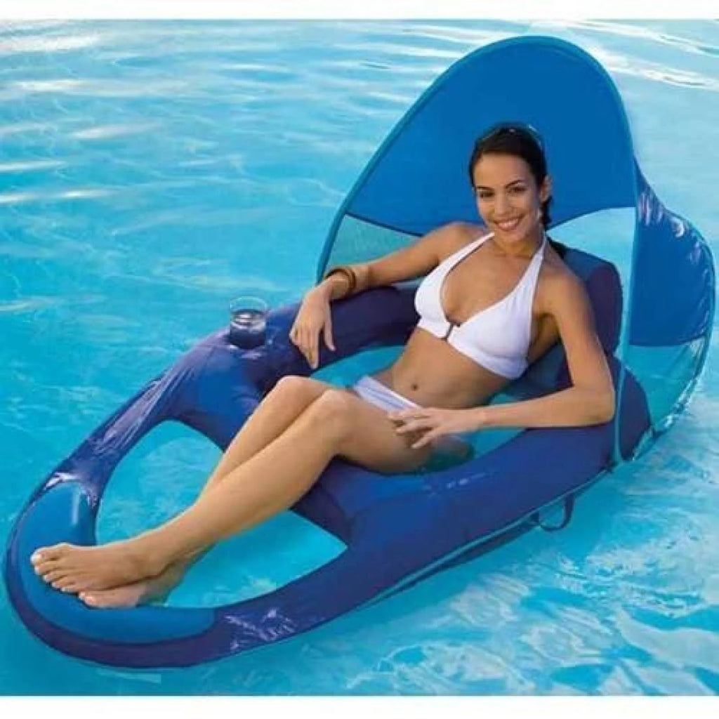 2 Pack Pool Float Recliner with Canopy L3197