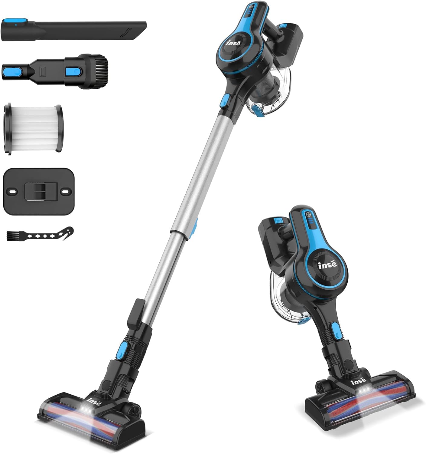 Cordless 6-in-1 Stick Vacuum Cleaner with 2200 mAh Battery, 45 Mins Runtime T53557