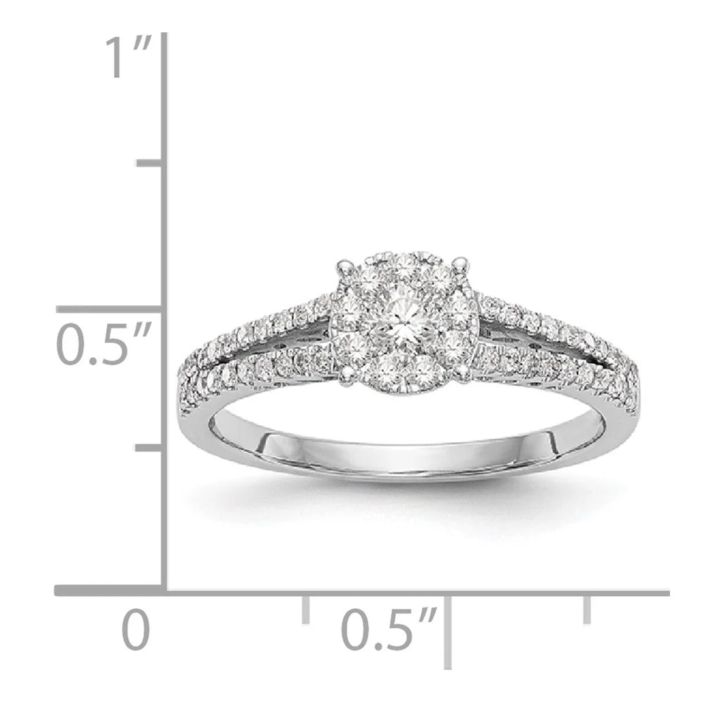 14K White Gold Diamond Ring D80820