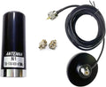 Dual Band VHF UHF Mobile Radio Antenna with Magnetic Base, PL259 Male Connector, 13 feet Cable, SMA Female Connector Adapter Z825509