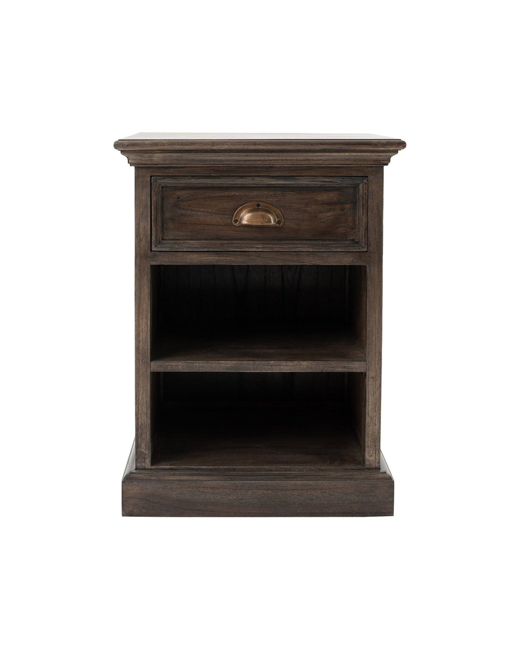 White Bedside Table with Shelves C83540